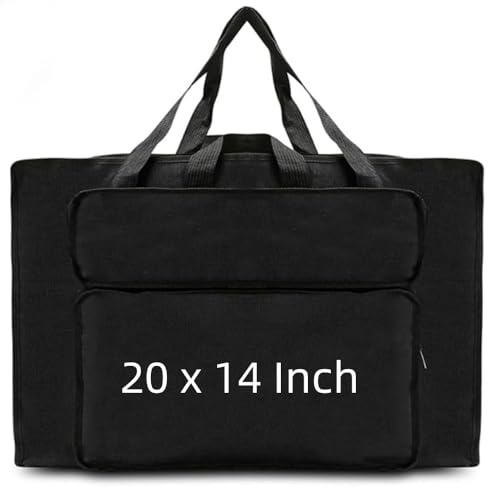 Oaygat Art Portfolio Bag A3 Artist Drawing Board Case Bag 20x14 Inch Waterproof Art Carry Case with Handles Portable Sketch Pad Bag Organiser Painting Storage Carrier for Palette Artwork