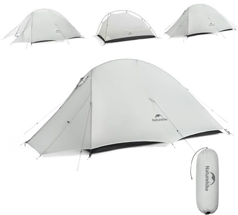 Naturehike Cloud up UL - Tenda da trekking ultraleggera, 1,38 kg, completa di accessori, tenda a due persone, adatta per escursioni, ciclismo, campeggio e viaggi con zaino (individuo)