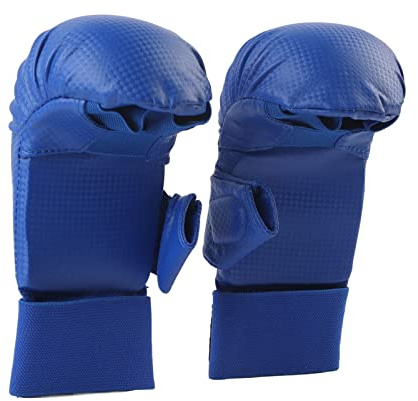 Alomejor Boxing Gloves Karate Hand Protection Thickened Comfortable Training Gloves for Martial Arts Sports Games for Men and Women Bluered Ml 2 Couples (M)
