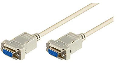 Wentronic - Cable conector (conector D-Sub hembra de 9 pines a conector D-Sub hembra de 9 pines, 2 m)