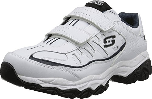 Skechers Men's Afterburn Memory Fit - Final Cut, White/Navy, 8.5