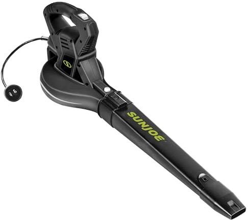 Sun Joe SBJ601E 120V 2-Speed Electric All-Purpose Blower with 100A Motor, 215 MPH Air Speed, and 240 CFM Airflow, Includes Concentrator Nozzle