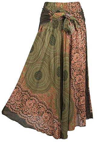 Lofbaz Long Maxi Skirts for Women Bohemian Hippie Clothes Gypsy Boho Dress