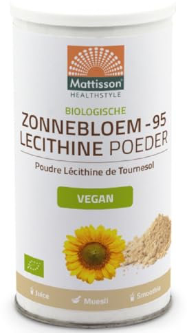 Mattisson Girasol Lecitina Polvo Bio, 180 g, 1 Unidades