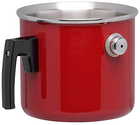 Simmertopf 2l Edelstahl/Emaille rot