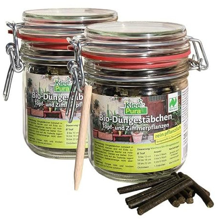 GRÜNERDÜNGEN Klee Pura, Düngestäbchen im Glas, 200g (2 x 200g)