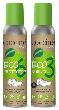 Coccine - Entretien du daim + spray imperméabilisant pour chaussures, entretien du cuir nubuck, spray imperméabilisant universel pour chaussures en daim, spray imperméabilisant pour daim, Protecteur +