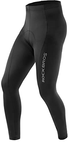 ROCKBROS Cykelbyxor byxor för män och kvinnor cykeltights leggings långa andningsbara elastiska snabbtorkande reflekterande vadderade byxor för cykling löpning och andra utomhussporter