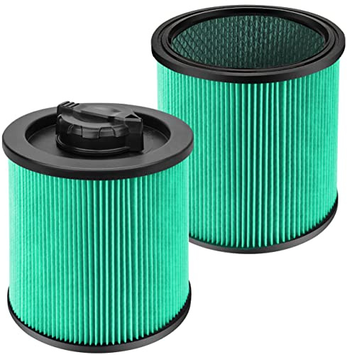 Fettfilter – DXVC6914 premium HEPA-kassettfilter ersättning kompatibel med DEWALT DXVC6914 för 6–16 gallon våt/torrdammsugare innehåller 2 premium ersättningspatroner.