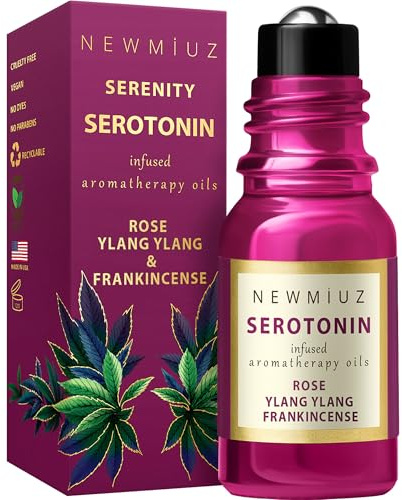 Chill Out Calming Roll On Essential Oil Blend -Stress Relief Rose Ylang Ylang & Frankincense Destress - Relaxation Calm Aromatherapy Roller Gifts for Women Perfect Stocking Stuffers - NEW MIUZ