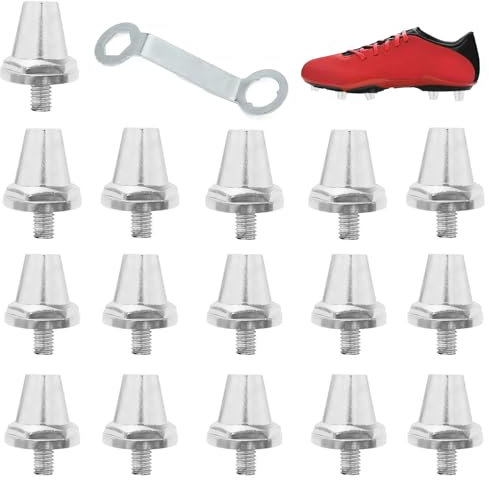 16 Stück Ersatzstollen für Fußballschuhe,Fußballschuh-Spikes,Aluminium Stollen Fußballschuh Stollen,Ersatz Stollen für Fußballschuhe,Tapered Stollen,Schraubstollen für Fussballschuhe,13mm+15mm