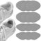 Qianyu 12 Stück Schuhabsatzplatte Reparaturpads Schuhabsatzpolster Selbstklebend Inneneinlage Anti-Rutsch-Kissen Schutz Aufkleber Schuhreparatur-Patch für Sneaker Lederschuhe High Heels