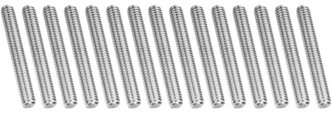 PATIKIL 1/4-20 UNC 304 Stainless Steel Fully Threaded Rod, 15Pcs 2 Length Long Threaded Screw Right Hand Threads All Threaded Rod Studs for Anchoring Bolt, Clamps, Hangers and U-Bolts