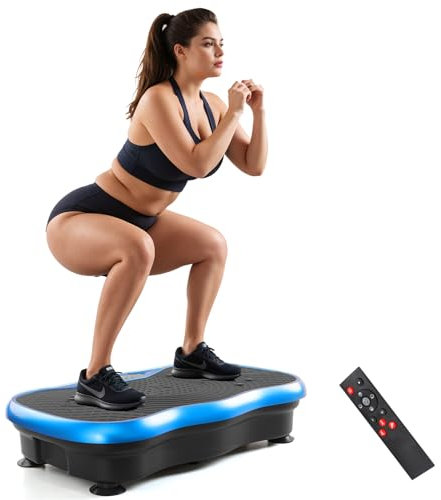 Piastra vibrante per esercizi, piattaforma per fitness, 10 modalità di allenamento per tutto il corpo, per perdita di peso, ideale per donne e uomini