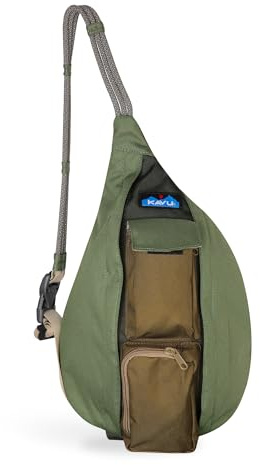 KAVU Mini Rope Sling Pack with Adjustable Rope Shoulder Strap, Ground Cover