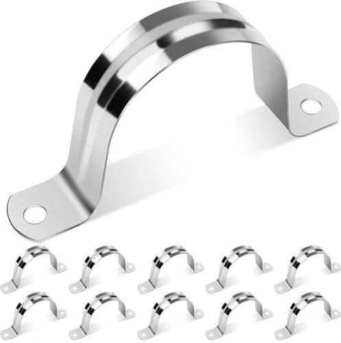 Rohrschellen 10 Stück,Edelstahl 304 Metall U-Typ Rohrschelle Set schlauchschellen edelstahl Rohrschelle für Gasrohre Wasserrohre rohre Wand und Kabeln (14mm)