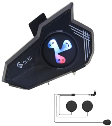 yakermur Cuffie moto | di comunicazione casco | Impermeabile Voice Assistente Cuffie con cancellazione del rumore per moto motoslitta ciclismo all'aperto