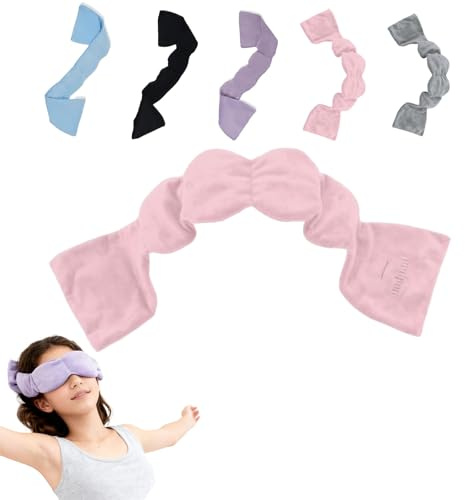 Weighted Eye Mask | Máscara De Ojo Ponderada, Cubierta De Ojos Relajante, Máscara De Sueño Para Descanso Nocturno, Meditación, Viaje O Siesta (Rosa)