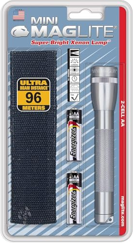 Maglite M2A09HU/M2A09H flashlight - flashlights (Hand flashlight, Grey, Silver, Aluminium, Incandescent, AA, Alkaline)