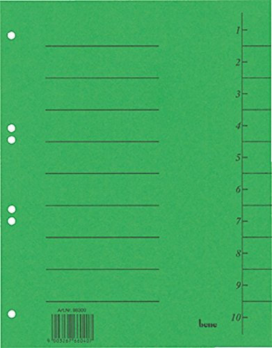 Blad avskiljningsblad, A4 grün