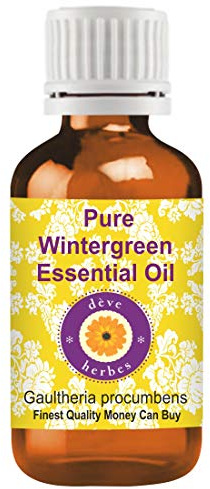 Deve Herbes Pure Wintergreen Essential Oil (Gaultheria procumbens) Non-Sticky | Non-Greasy | for Aromatherapy, Massage & DIY Use 30ml