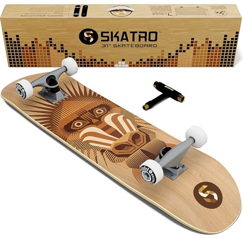 SKATRO – Pro skateboard 31 tum komplett skateboard. Skate Board ålder: vuxna, pojkar, flickor, nybörjare och barn