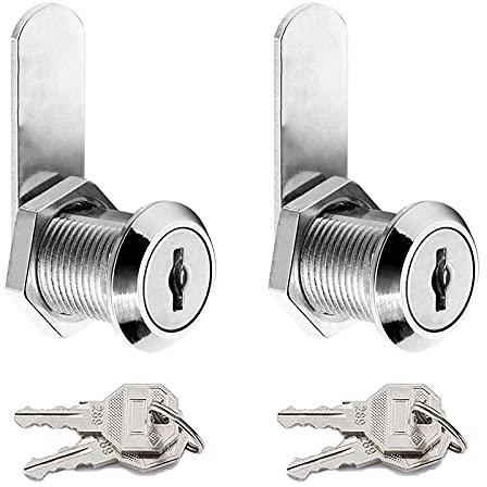 Lot de 2 serrures YUTOU pour boîte aux lettres, serrures de sécurité, serrures de meubles, serrures de porte, serrure de tiroir avec 4 clés pour porte, cabinet, boîte aux lettres, armoire