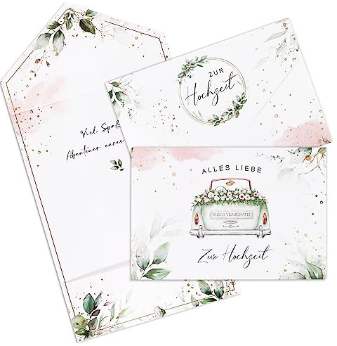 COLOFALLA 2 Stk Hochzeitskarte Geldgeschenk Verpackung Hochzeit Karte mit Umschlag Geldgeschenke Hochzeitsgeschenke für Brautpaar Geld Gutschein Geschenk