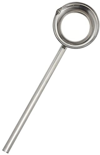 Hemoton Stainless Steel Water Dipper with Extra Long Handle 17.7 Inch Ladle for Kitchen Soup Serving Bath and Garden Watering with Pour Spout