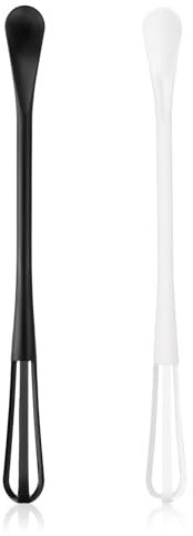TIESOME Mini frusta 2 in 1, 2 fruste multifunzionali, piccola frusta wisking, piccola frusta a palloncino con manico lungo, mini cucchiaio manuale per miscelare ingredienti per mescolare ingredienti
