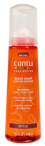 Cantu Wave Whip Curling Mousse – tief eindringende Pflegebehandlung – spendet intensive Feuchtigkeit – macht das Haar weich und griffig – für geschädigtes, trockenes oder raues Haar – 248 ml