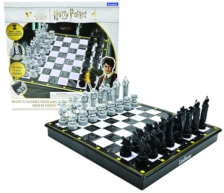 Juegos de ajedrez Harry Potter - Tablero de ajedrez magnético y Plegable, 32 Piezas, Juego Familiar, CGM300HPLXB