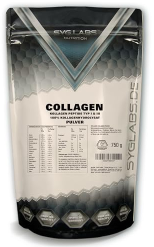 Collagen Pulver 750g - Kollagenhydrolysat - Kollagen Typ 1 & 3