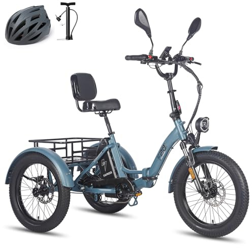 Fafrees F20 Mate Triciclo Eléctrico para Adultos 48V 23.45 Ah, 20 Pulgadas, homologado Bicicleta eléctrica Plegable 180kg, Plegable De 3 Ruedas 65N.m, Frenos de Disco hidráulicos, E Bike Hombre Mujer
