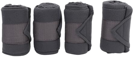 4 Uds. Envolturas de Forro Suave para Vendajes de Patas de Caballo Ajuste Cómodo Ajustable Gris para Uso Ecuestre