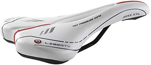 Selle Montegrappa RENNRADSATTEL FAHRRADSATTEL Liberty XXL - Made in Italy Weiss