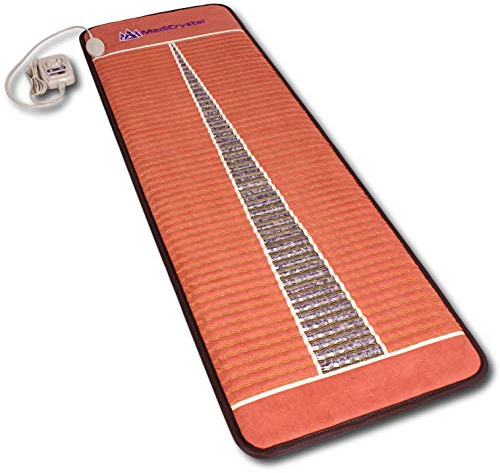 MediCrystal Infrared Heating Amethyst Mat - Full Size 72x24 - Natural Crystals - Adjustable FIR Heat 86°-158°F - Deep Warmth Hot Stone Pad - Whole Body Comfort & Health - Original Manufacturer