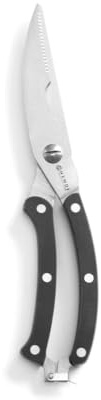 HENDI Tijeras para Aves, Tijeras de Cocina, Hoja Dentada 140mm, Sistema de Bloqueo, 260mm, Acero Inoxidable
