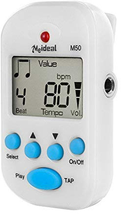 Métronome Numérique Métronome Electronique Métronome Electronique De Poche Métronome Electronique Avec Pile, Convient Pour Piano, Violon, Guitare, Batterie - Blanc