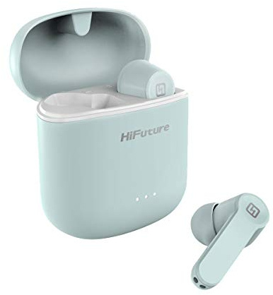 HiFuture FlyBuds True Wireless Earbuds Bluetooth 5.0 Headphones with Wireless Charging Case IPX5 Waterproof TWS Stereo Earphones in Ear for iPhone Samsung (Green)