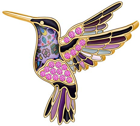 DOWAY Broche Colibri En Émail éPingles à Revers éPingles à Foulard pour Femme Filles Cadeaux Sacs VêTements Bijoux