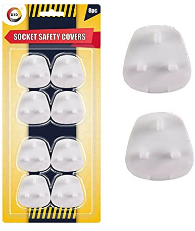 8 x Plug Socket Covers | Babies Children's Safety Protector |Socket Covers Protectors for Home and School