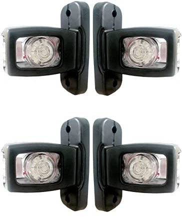 4 pcs LED Red White Amber Side Marker Lights Lamps Truck Trailer 12-24v Soft Rubber