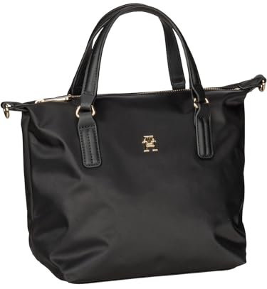 Tommy Hilfiger Bolso Tote Mujer Poppy Small Tote Pequeño, Negro (Black), Talla Única