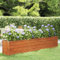 NITCA Hochbeete Für Garten Rostig Hochbeet Cortenstahl 240 x 40 x 45 cm Kräuterhochbeet Blumenkästen Balkon Gartenbeet Gemüsebeet Pflanzenbeet Pflanzkübel Groß Außen Pflanzgefäß