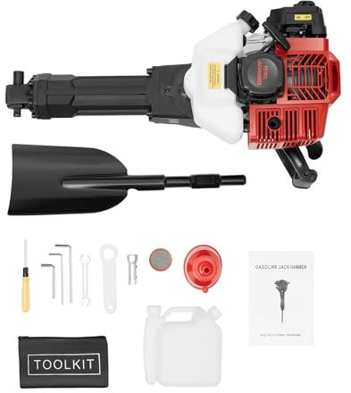 SICHENSH 52CC Petrol Excavator, 2-Stroke Petrol Tree Digger, Sapling Planting Drilling Machine, Garden Tree Digger with Flat Pickaxe, Post Hole Digger, Portable Excavatorfor, 1900W, 6500RPM±200