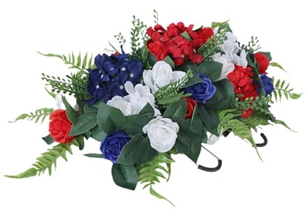 Eladcncmc Selle del fiore del cimitero per la disposizione dei fiori artificiali della tomba per i mazzi commemorativi della lapide del cimitero con il vaso