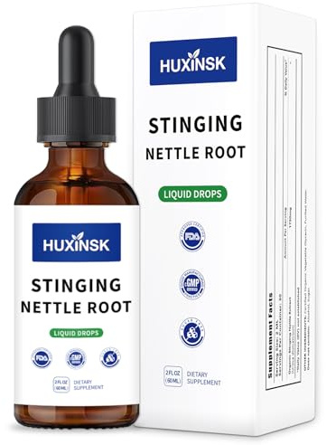 HUXINSK Nettle Root Liquid Drops Extract | Organic Urtica Dioica Complex | Alcohol-Free, 60ml Vegan Tincture