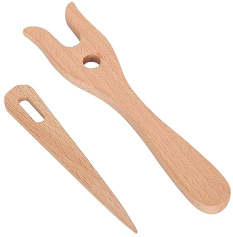 Lucet Fork - Wood, Knitting Tool, Ergonomic Handheld Design | Easy Cord Braiding & Lace Making Crafting Solution, Knitting Fork Kit for Knittinğ, Crochet, DIY Crafts, Cord Making, Braiding