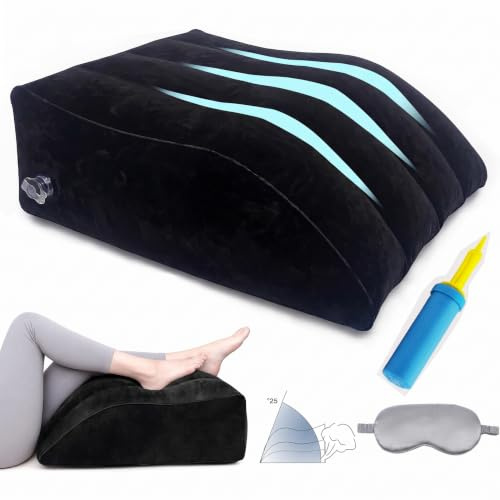 ZORVENIX lmohada Inflable para Elevar Las Piernas/Almohada para Problemas Venosos (Schwarz)